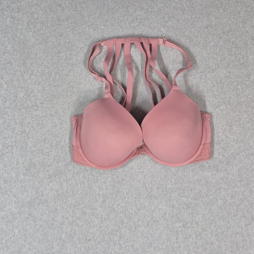 PINK Women Bra 36D Pink Wear Everywhere Push Up Underwired Front Closure READ